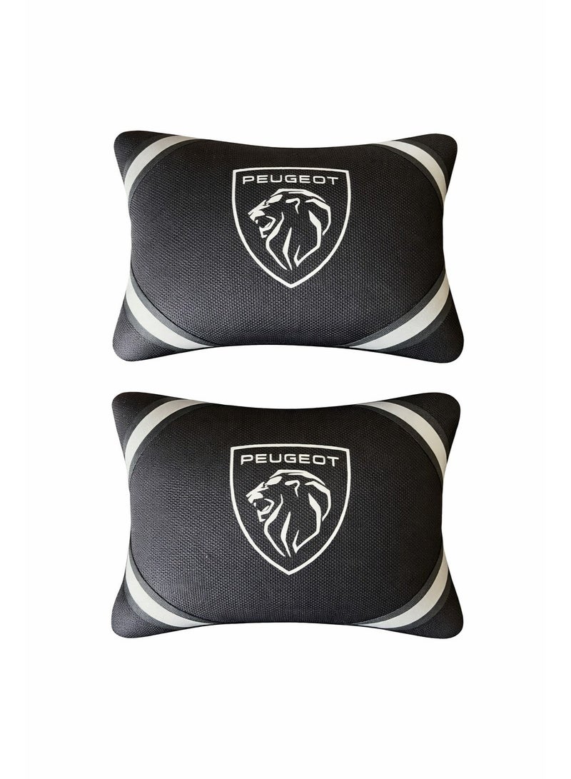PEUGEOT Pair of Car Neck Support Pillows – Compatible with Peugeot - Image 2